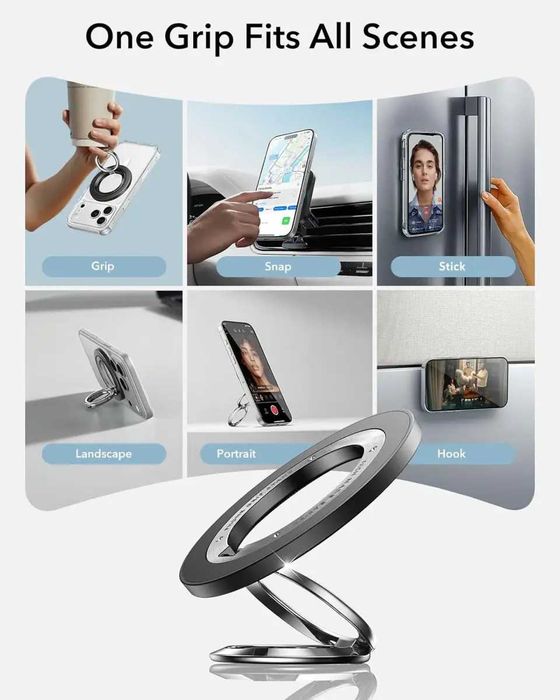 Магнитный держатель ESR Dual-side Magnetic Ring Holder/Stand Black