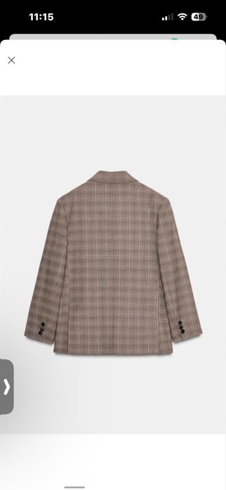 Жакет в клітинку оверсайз zara хл