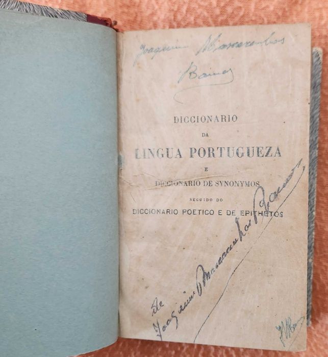 Diccionario da Lingua Portugueza/Synonymos, Poetico e Epithetos [1848]
