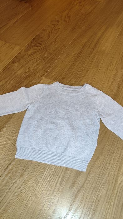 Sweterek szary melanż chłopięcy r.74
