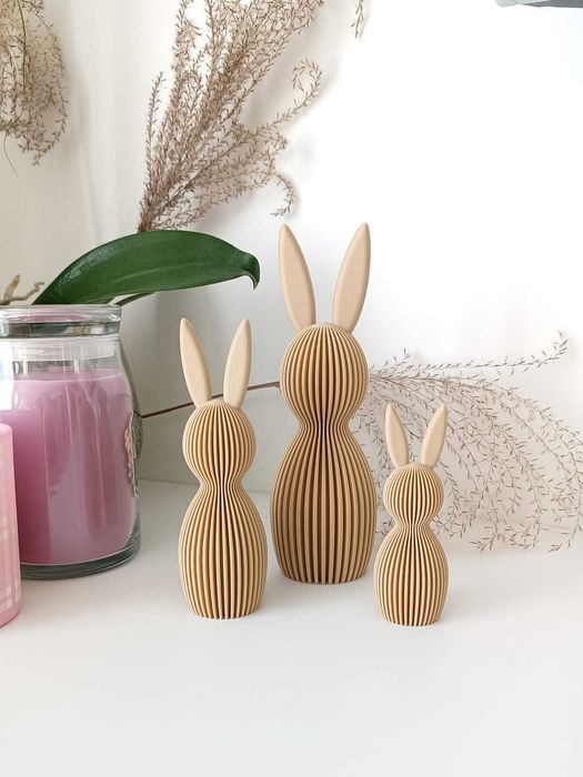 Zestaw zajączków wielkanocnych – dekoracja, druk 3D Królik wielkanocny