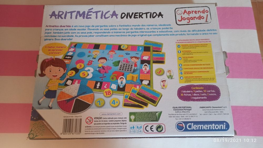 Jogo didático Aritmética divertida
