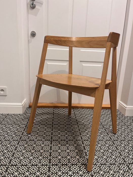 Dębowe krzesła Kos, polskiej marki Nurt, komplet 4 krzeseł