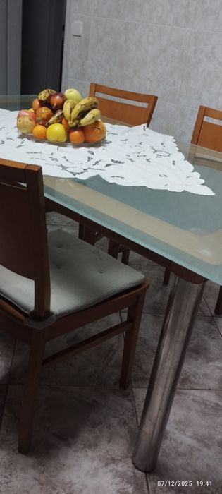 Mesa cozinha pés inox