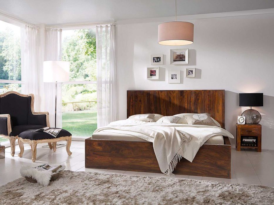 Łóżko Palison 180x200cm drewno palisander