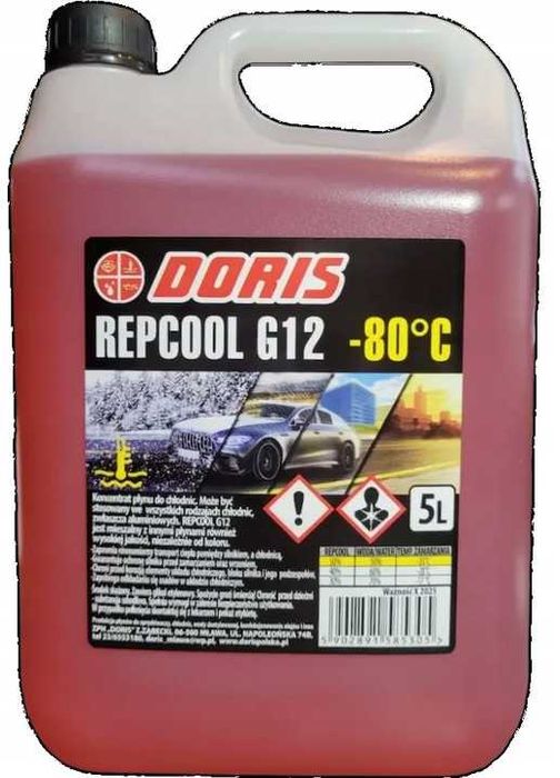 Koncentrat do chłodnic 5l -80°C Glikol etylenowy - wysyłka darmowa