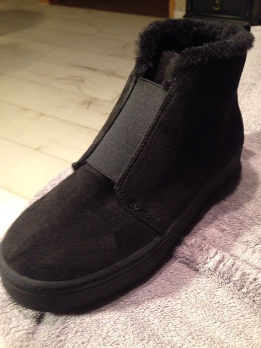 Buty BLACK 35-36 ciepły miś