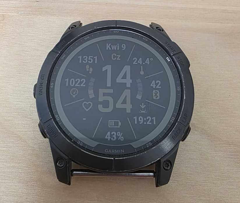 Garmin Fenix 51 mm Sapphire Solar – pełny zestaw, stan bardzo dobry