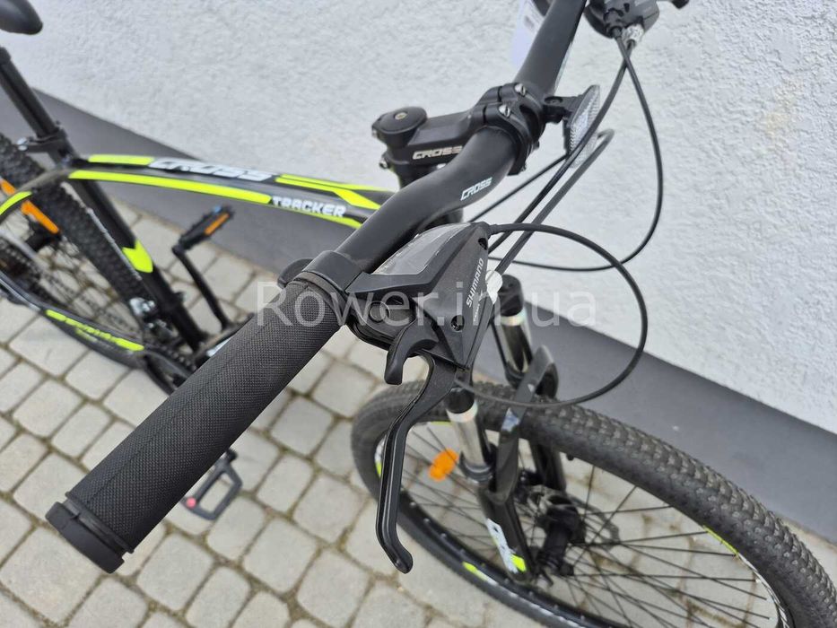 Велосипед алюмінієвий CrossBike 26" Tracker 2024 Рама 17" black-yellow