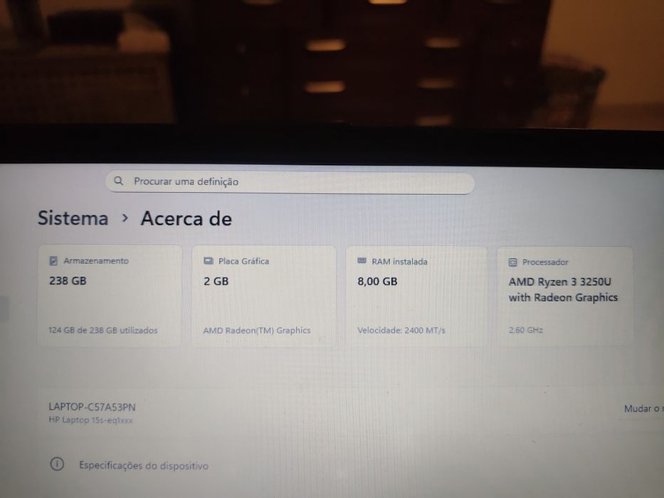 Portátil HP em bom estado