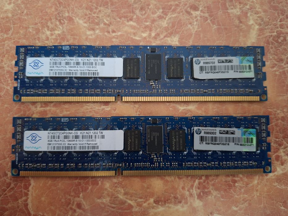 Серверна память  DIMM DDR3 ECC 4/8Gb 1,5/1.35v