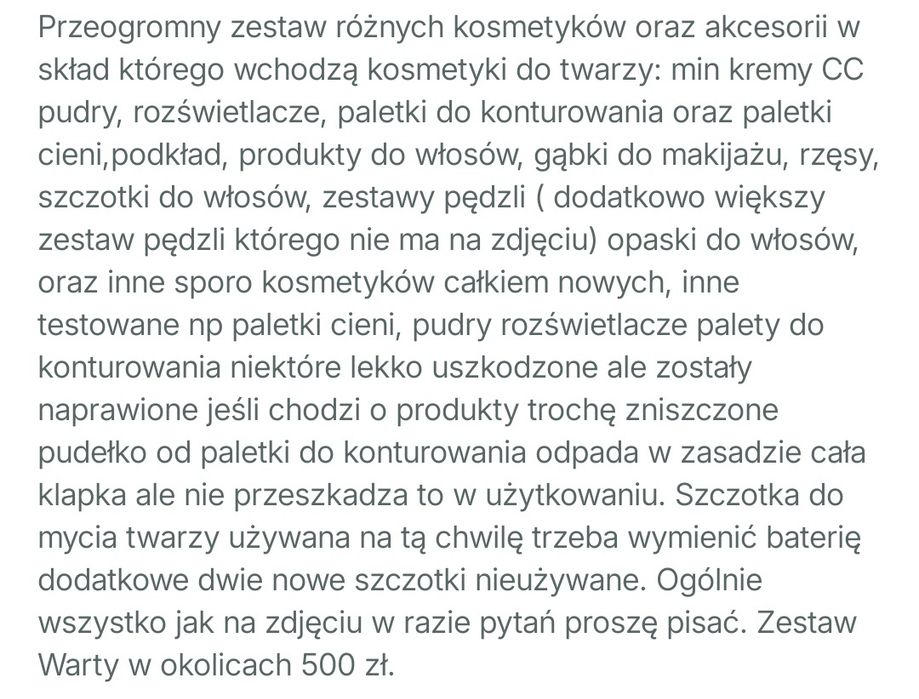 Ogromny zestaw kosmetyków i akcesoriów