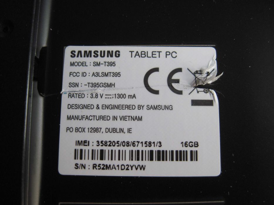 Tablet samsung uszkodzony