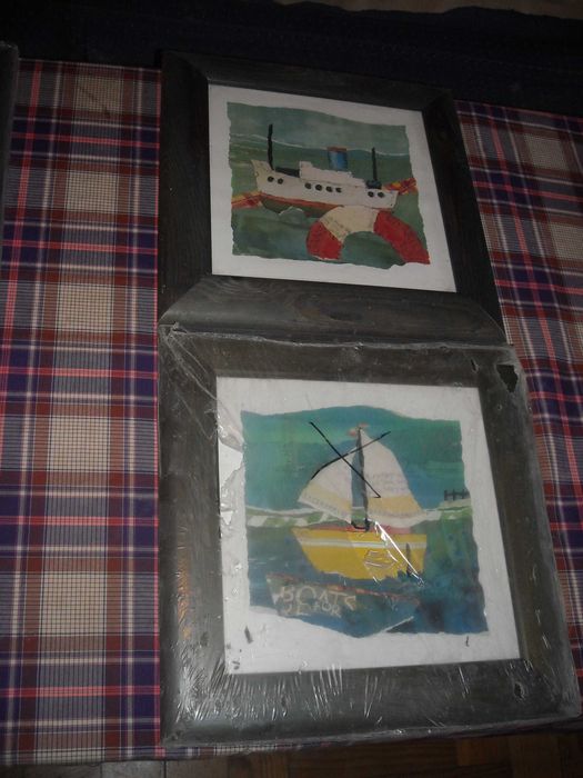 Quadros rusticos praia vintage Novos