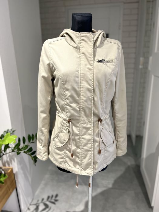 Beżowa parka kurtka przejściowa Only S