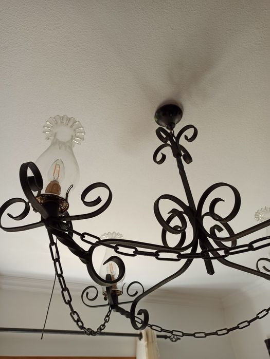 Candeeiro ferro forjado