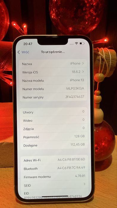 iPhone 13 128 GB bateria 89%