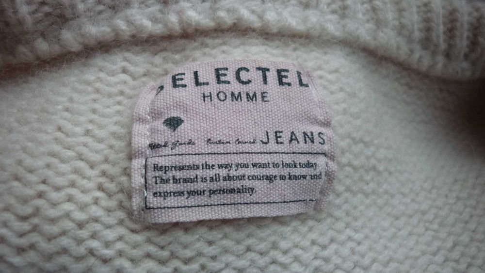 Selected- męski grubszy sweter wełniany  r; XL