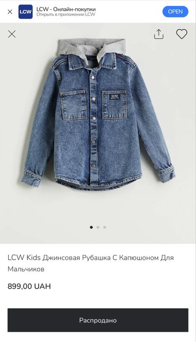 Джинсова сорочка на хлопчика з капішоном