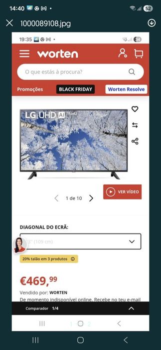 Televisão LG 43 polegadas como nova, praticamente não foi usada