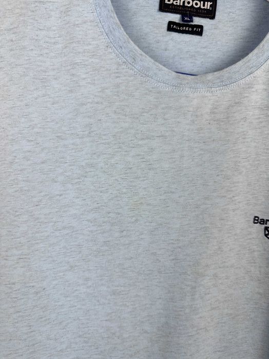 Koszulka męska BARBOUR niebieska baby blue t-shirt r. XL