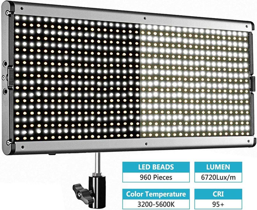 Painel LED Neewer NL960 Bi-Color 50W – Novo na Caixa (inclui bolsa)