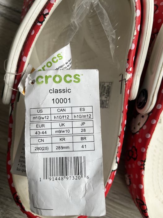 Nowe damskie klapki Crocs  Hello Kitty 41-42