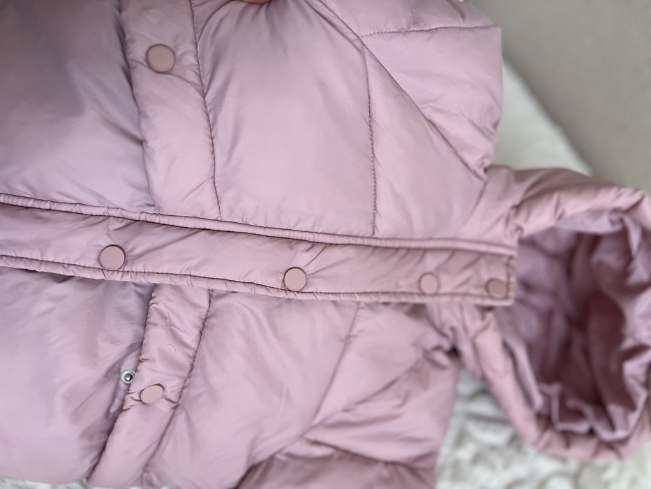 Куртка пуфер zara 92 рожева