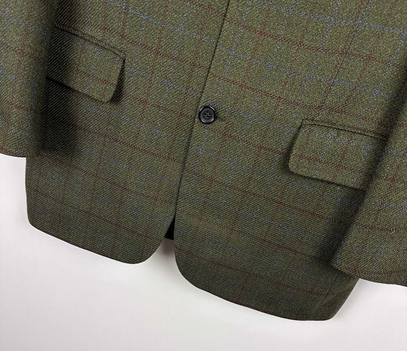 Marynarka wełniana DANIEL HECHTER PARIS Tweed krata casual country r. L