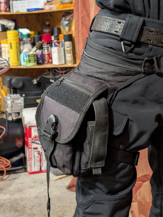 Тактическая небедреная сумка / черная сумка на пояс