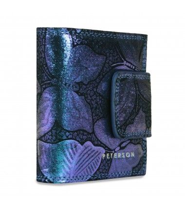 Portfel damski  PETERSON niebieskie motyle