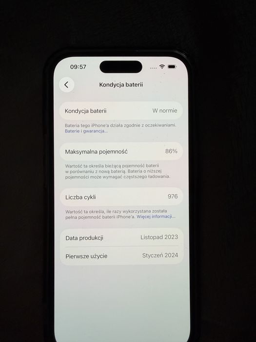 iPhone 15 128 GB Czarny – bardzo dobry stan