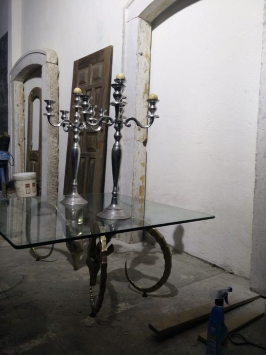 Candellabros aluminio polido tesmontaveis