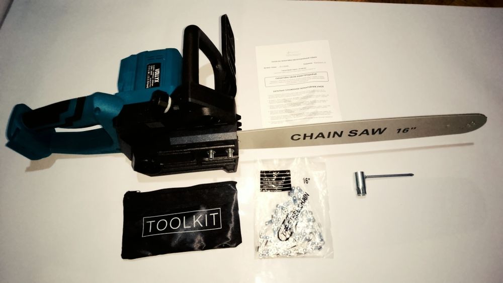 2*21В Аккумуляторная пила  TOOLKIT Vollyx MK 16" 1800W