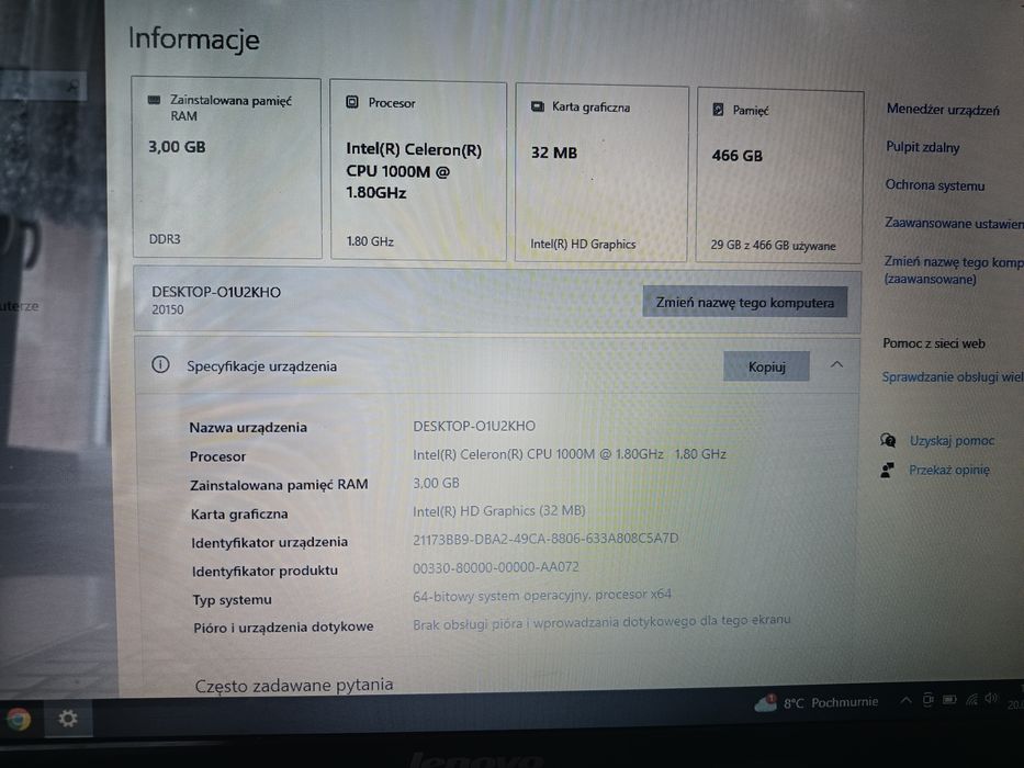 Laptop Lenovo G580