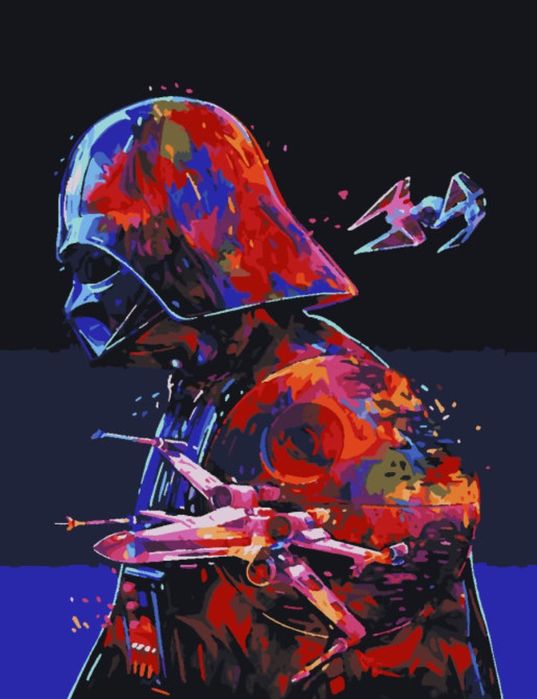 Картина по номерам "Дарт Вейдер в цвете"