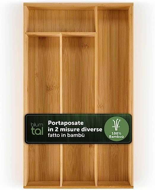 Бамбуковий органайзер для столових приборів