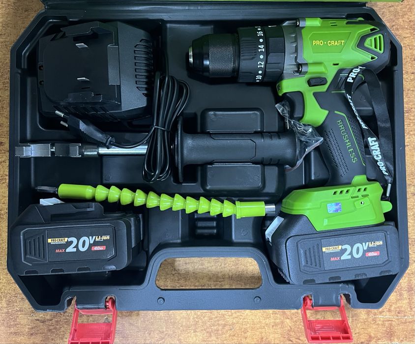 Шуруповерт ударний безщітковий PROCRAFT PA18BL Extra/50Нм/13 мм/Кейс