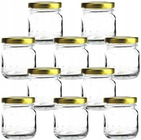 Słoik szklany 40ml + zakrętki - 80 szt.