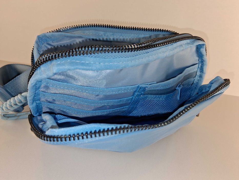 Y049 Niebieska Saszetka Nerka Torebka Na Pasek CROSSBODY