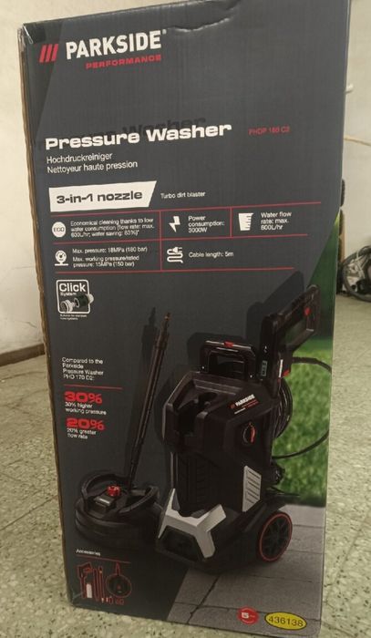 Мощна ПРОФ ОРИГИН мойка сГермани/Parkside PHDP 180/мийка/Керхер/Кархер