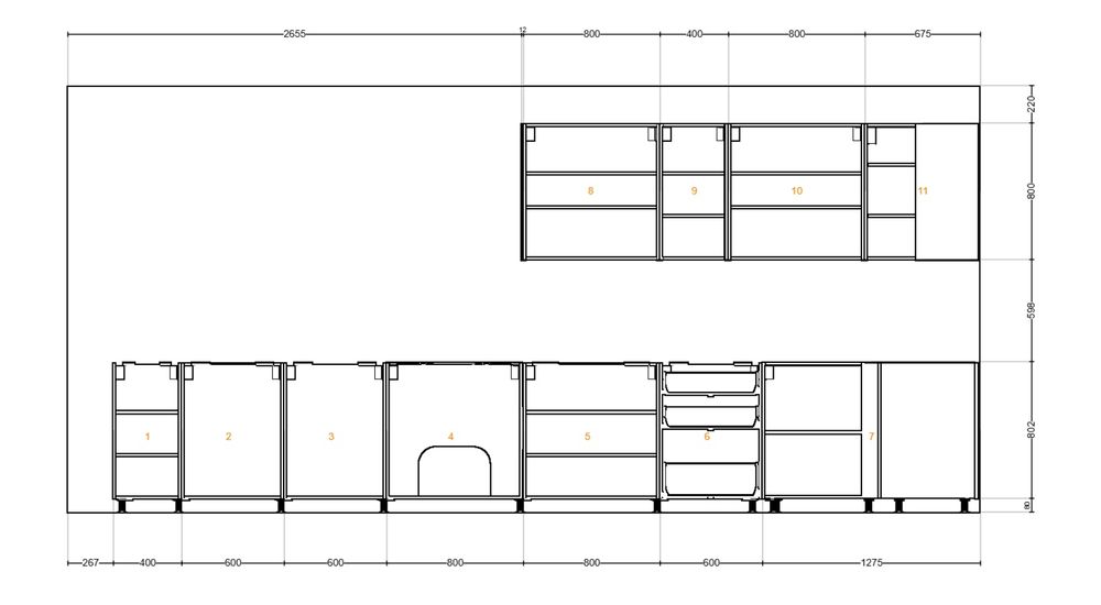Meble kuchenne IKEA szuflady Blum