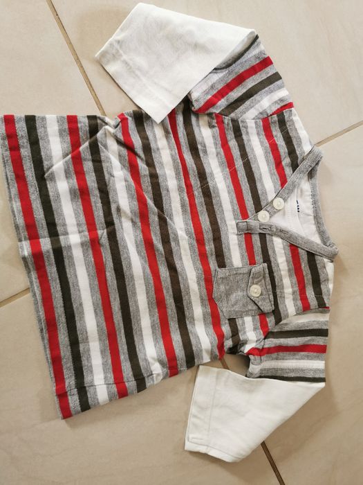 Bluzka chłopięca z długim rękawem r. 68-74