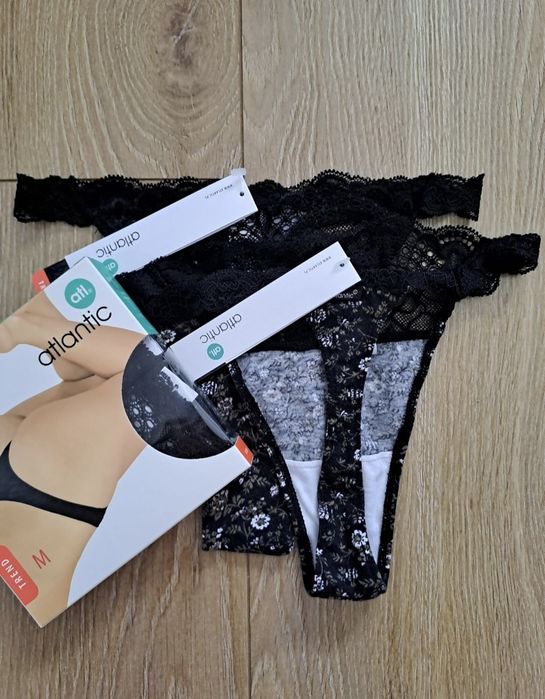 Stringi damskie Atlantic, rozmiar M, bawełna, 2PACK