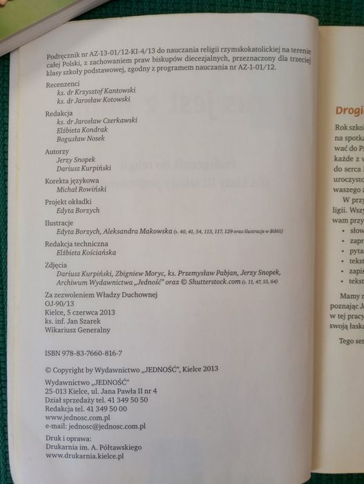 Książka do religii klasa 3 Jezus jest z nami