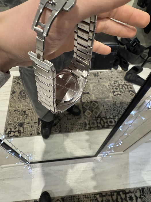 Годинник tissot casio срібні синій цифеблат