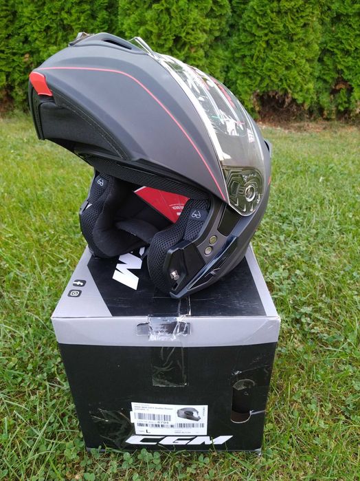 Kask CGM motocyklowy 568X BER CITY Grafite Rosso roz. L