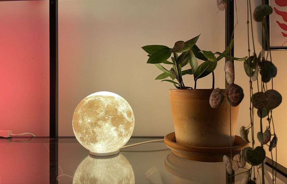 Candeeiro Lua 12cm diâmetro