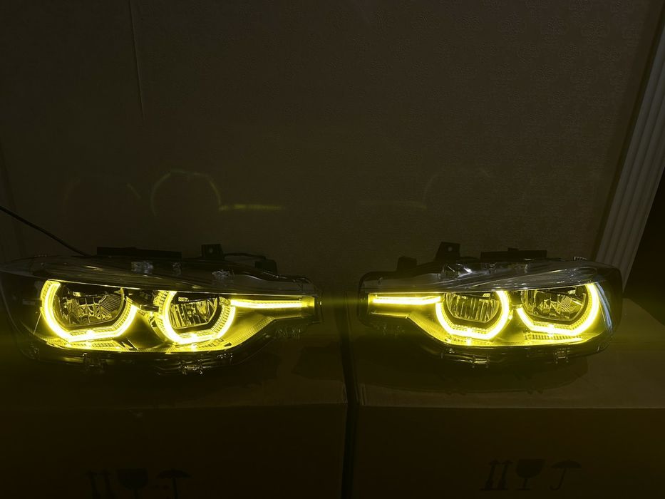 Передні фари BMW 3 Серії F30/F31 LED Жовті / Фары оптика ЛЕД Желтые