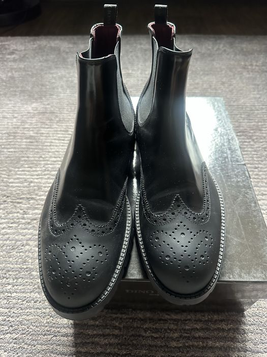 Buty sztyblety skórzane  czarne włoskie Dino Bigioni 43,5